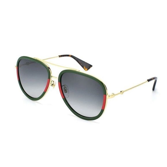 Stylish GUCCI Grey Gradient Pilot Sunglasses - Unisex, Timeless Elegance!